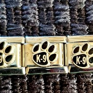 🛍BOGO 50% OFF❗NWOT🚔🐾 Custom Made K-9 Paw Italian Charm